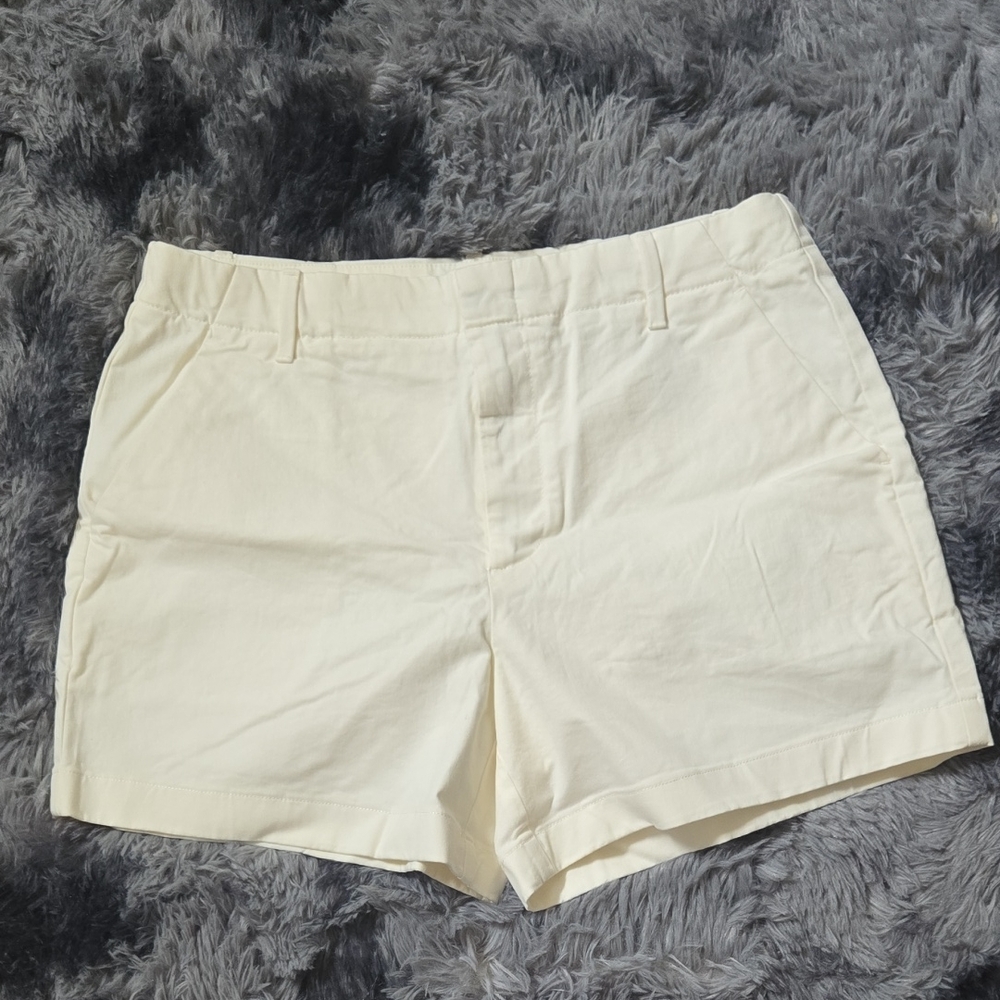 Banana Republic High Waist Chino Cream Shorts